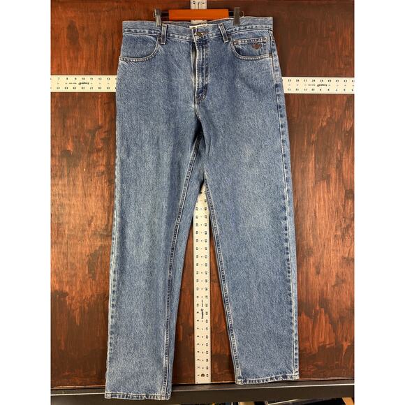 Harley Davidson Relaxed Straight Fit Denim Jeans Pants Blue Mens 34x34 Motorcycl - Picture 2 of 12